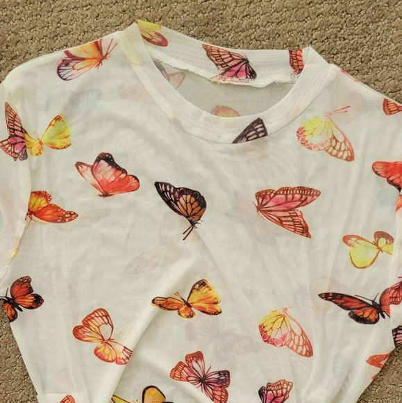 Women's Long Sleeves Printed Mesh Bodycon Dress, Clubwear - Picture 6 of 11